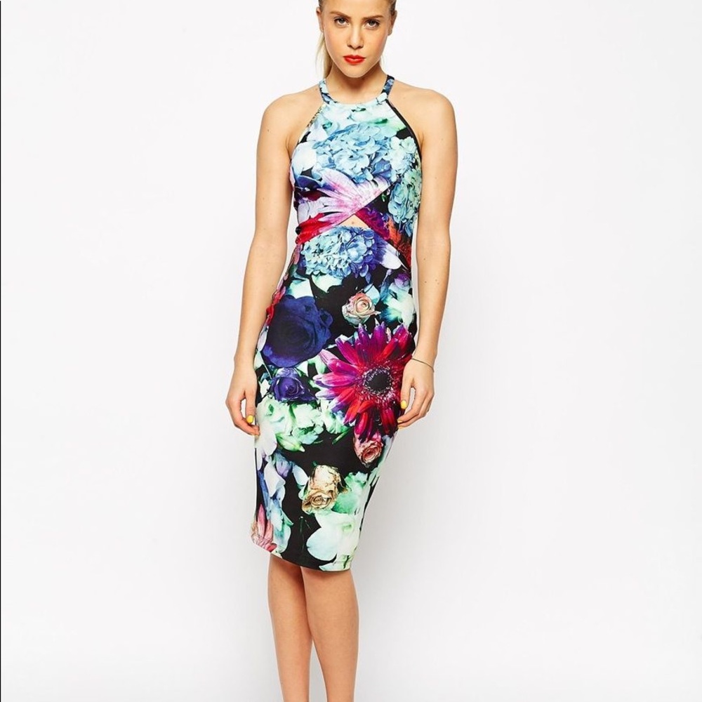 ASOS Scuba Halter Dress Size 4